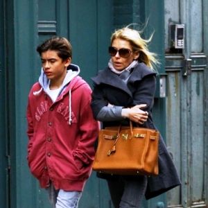 celebrities-birkin-bags-Kelly Ripa and son Michael Consuelos